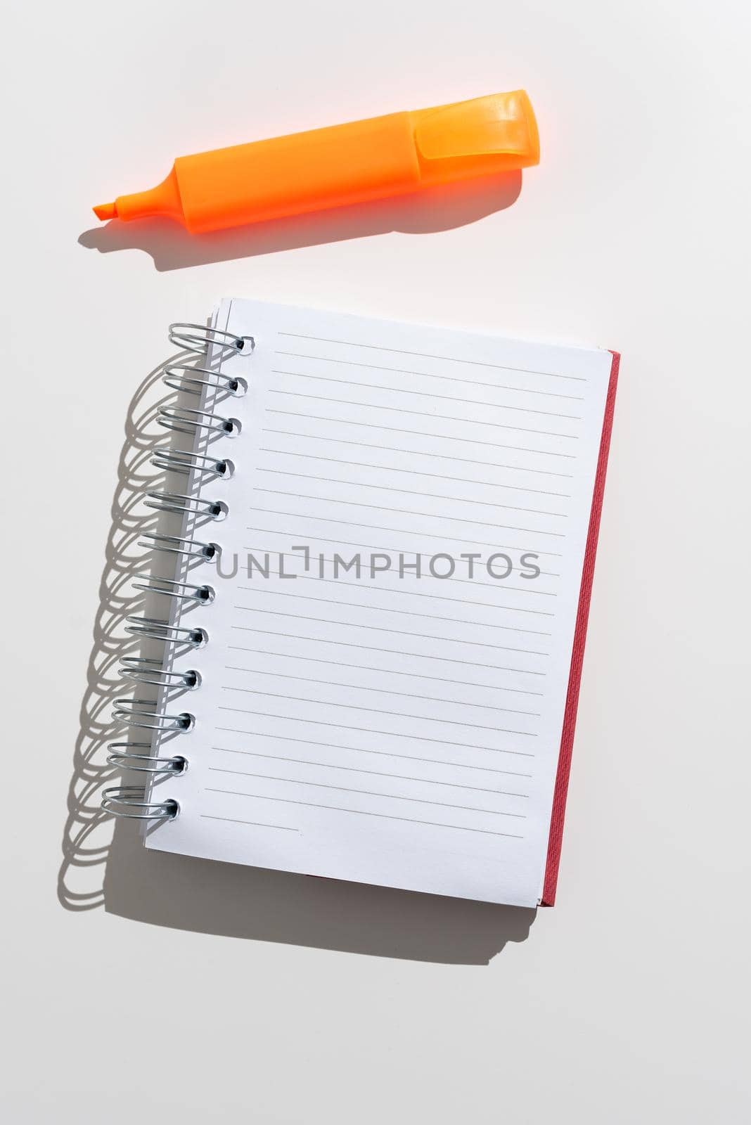 Notebook With Important Message With Marker Above. Notepad With Crutial Informations On Desk With Colored Pen. Critical Announcement Written On Paper. by nialowwa