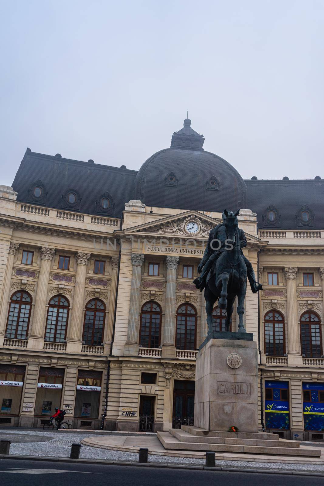 The National Library located on Calea Victoriei in Bucharest, Romania, 2022