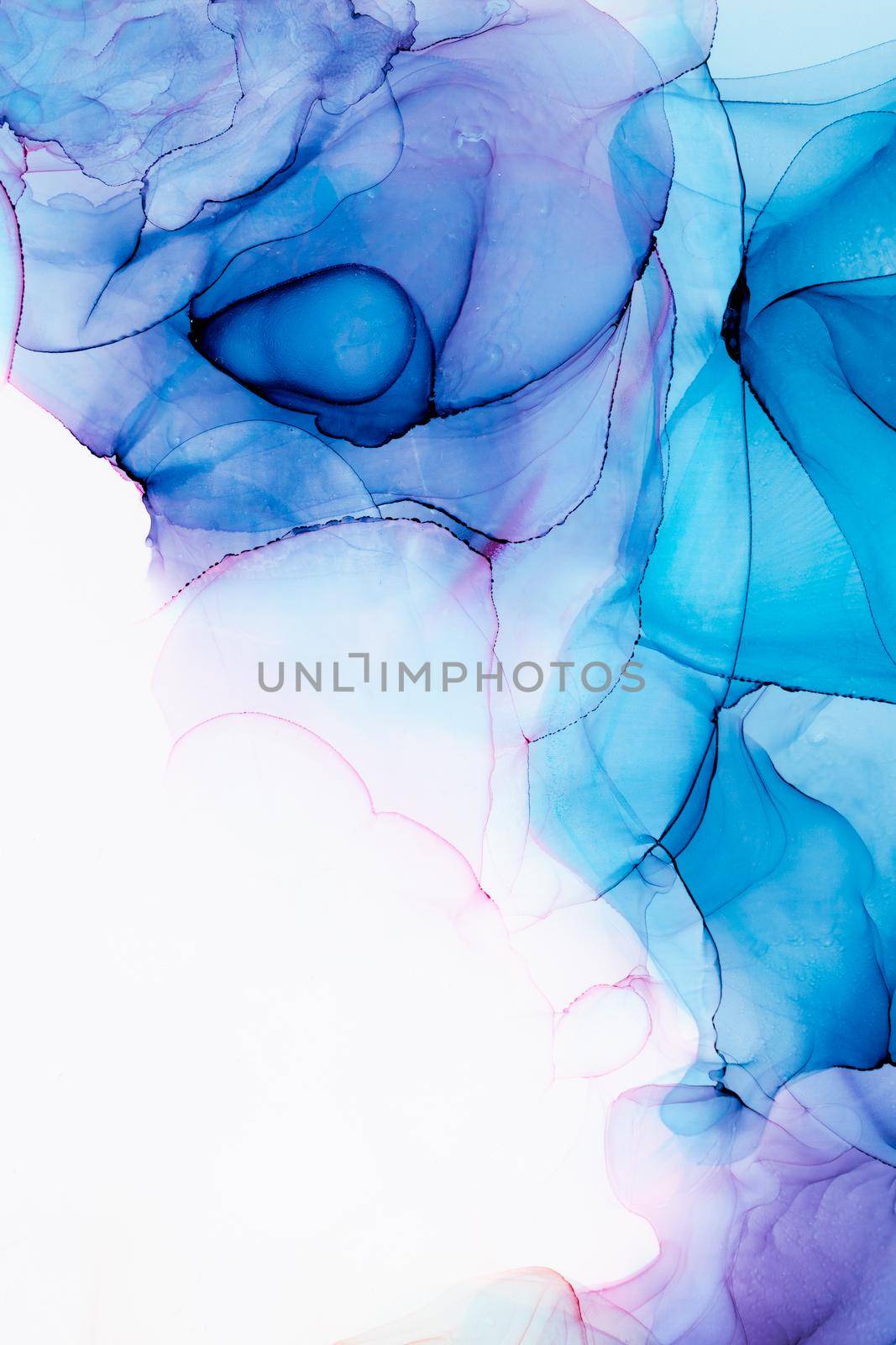 Marble ink abstract art from exquisite original painting for abstract background . Painting was painted on high quality paper texture to create smooth marble background pattern of ombre alcohol ink .