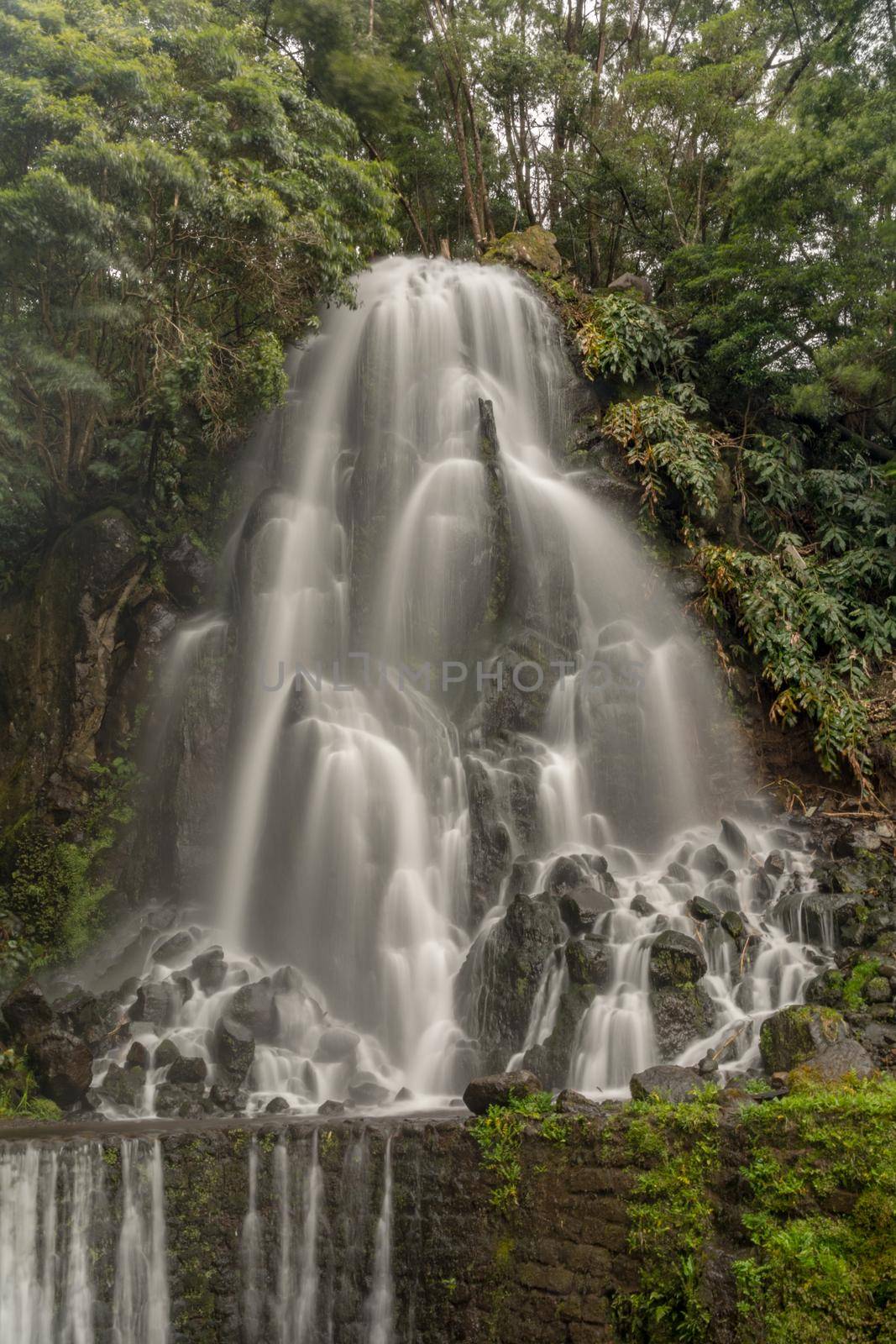 Ribeira dos Caldeiroes, system of waterfalls on Azores by martinscphoto