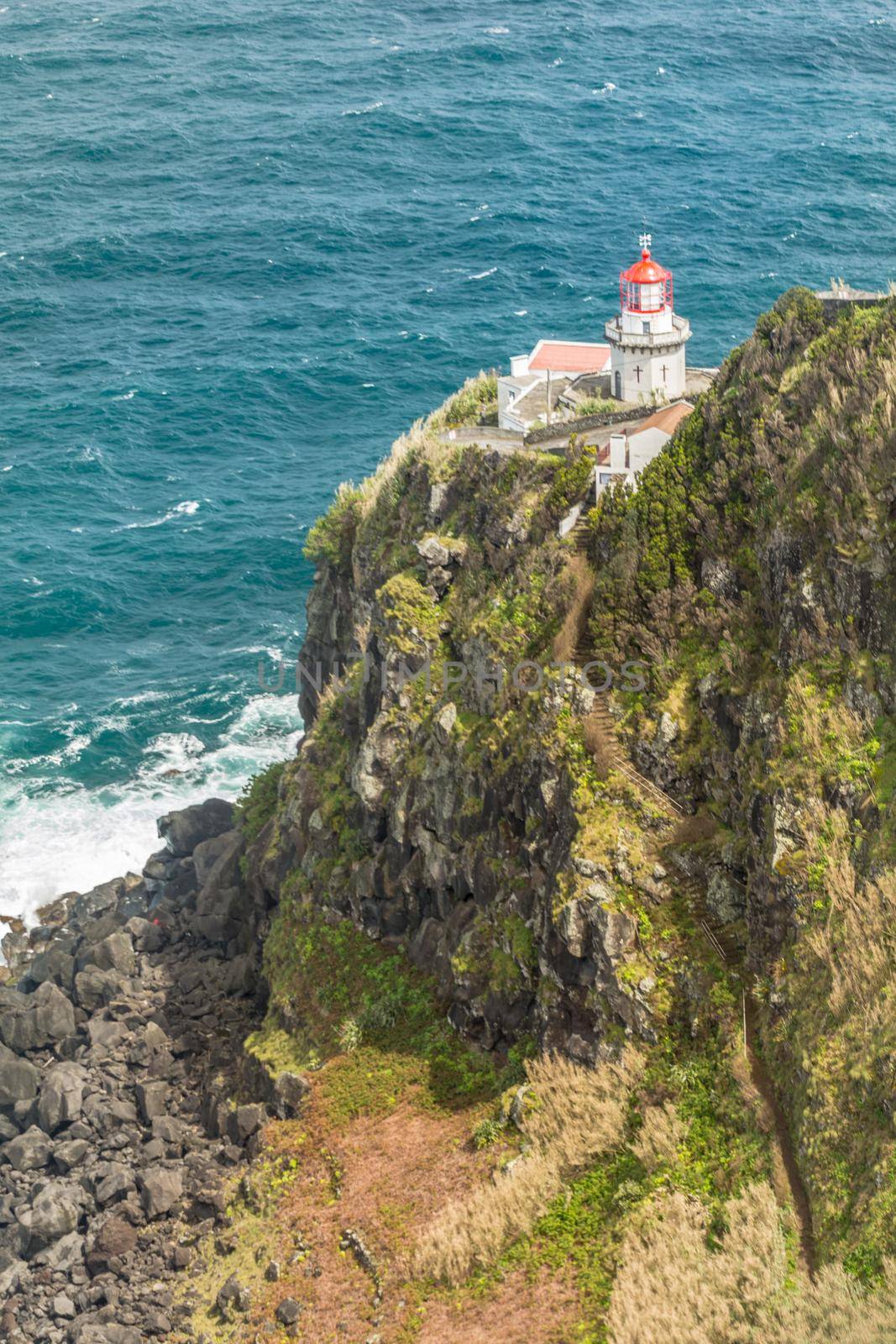 Lighthouse Ponta do Arnel in Sao Miguel island Azores