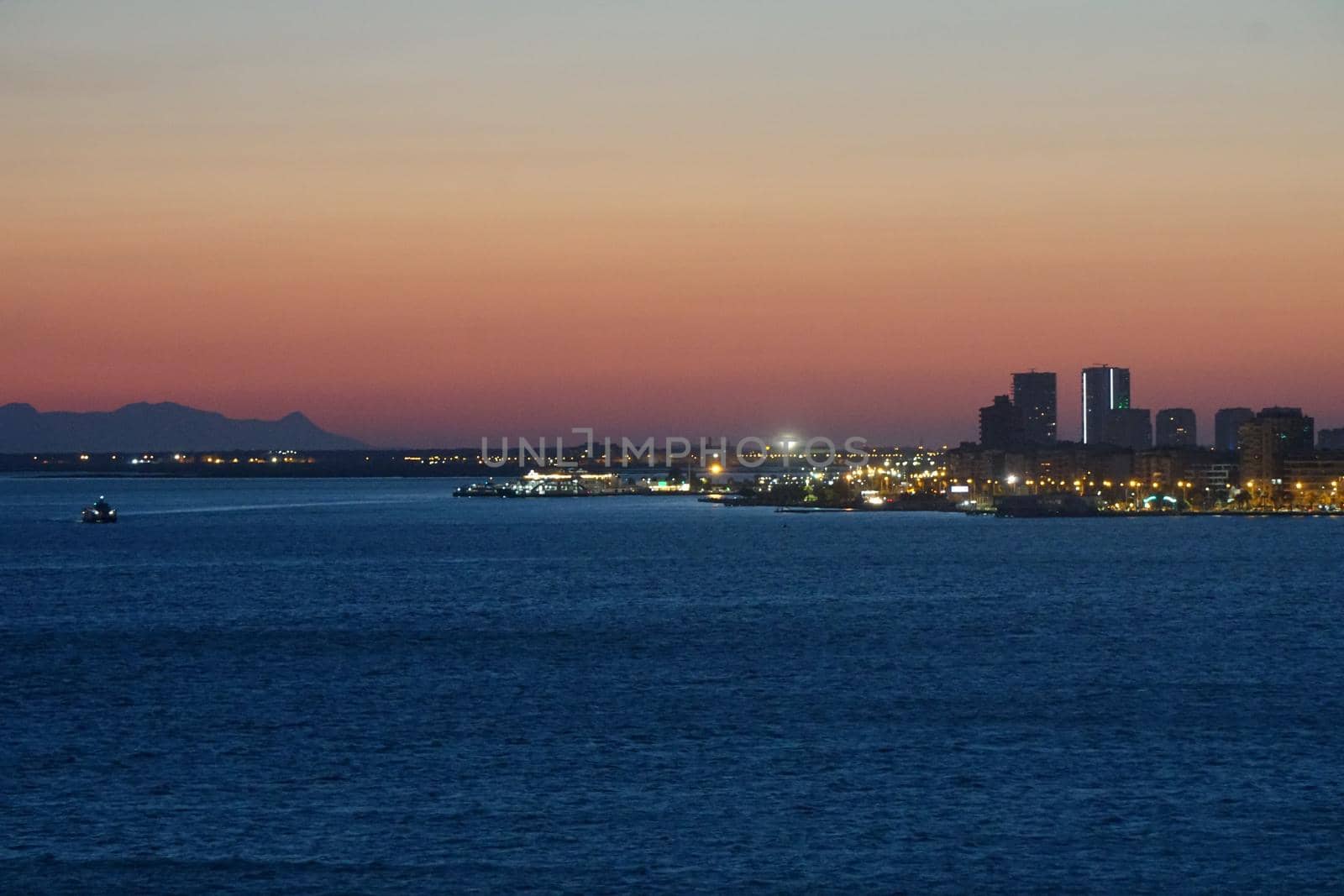 Sunset at Izmir alsancak kordon Turkey