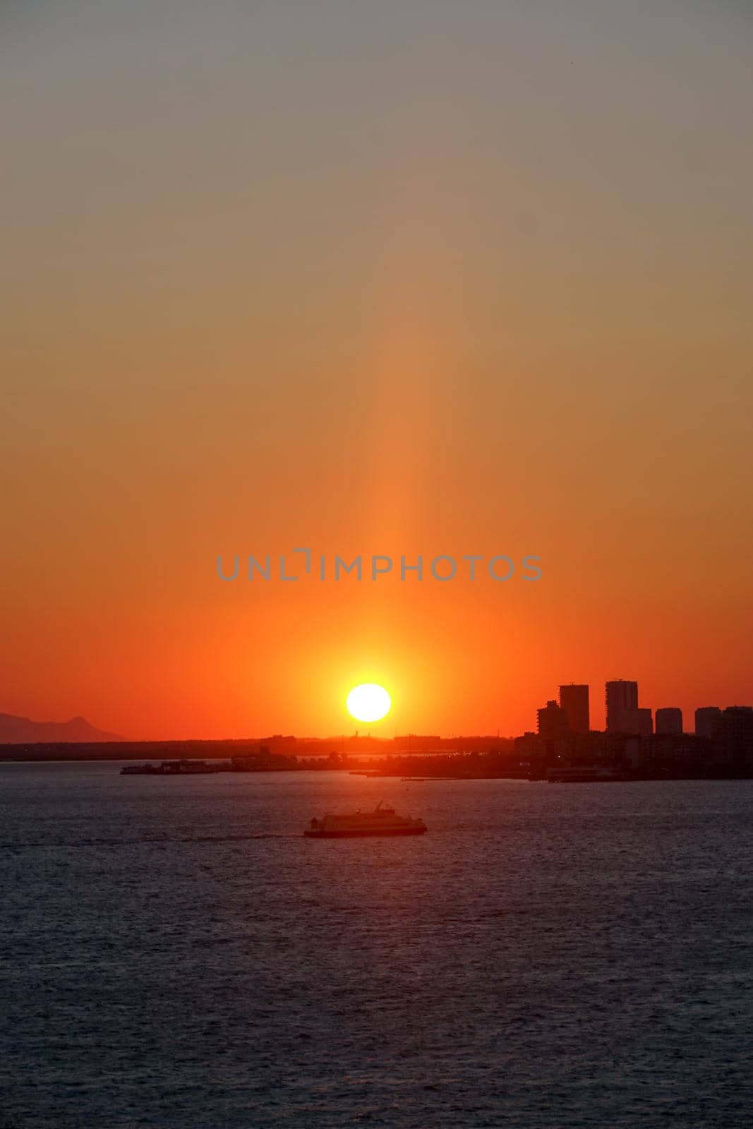 Sunset at Izmir alsancak kordon Turkey