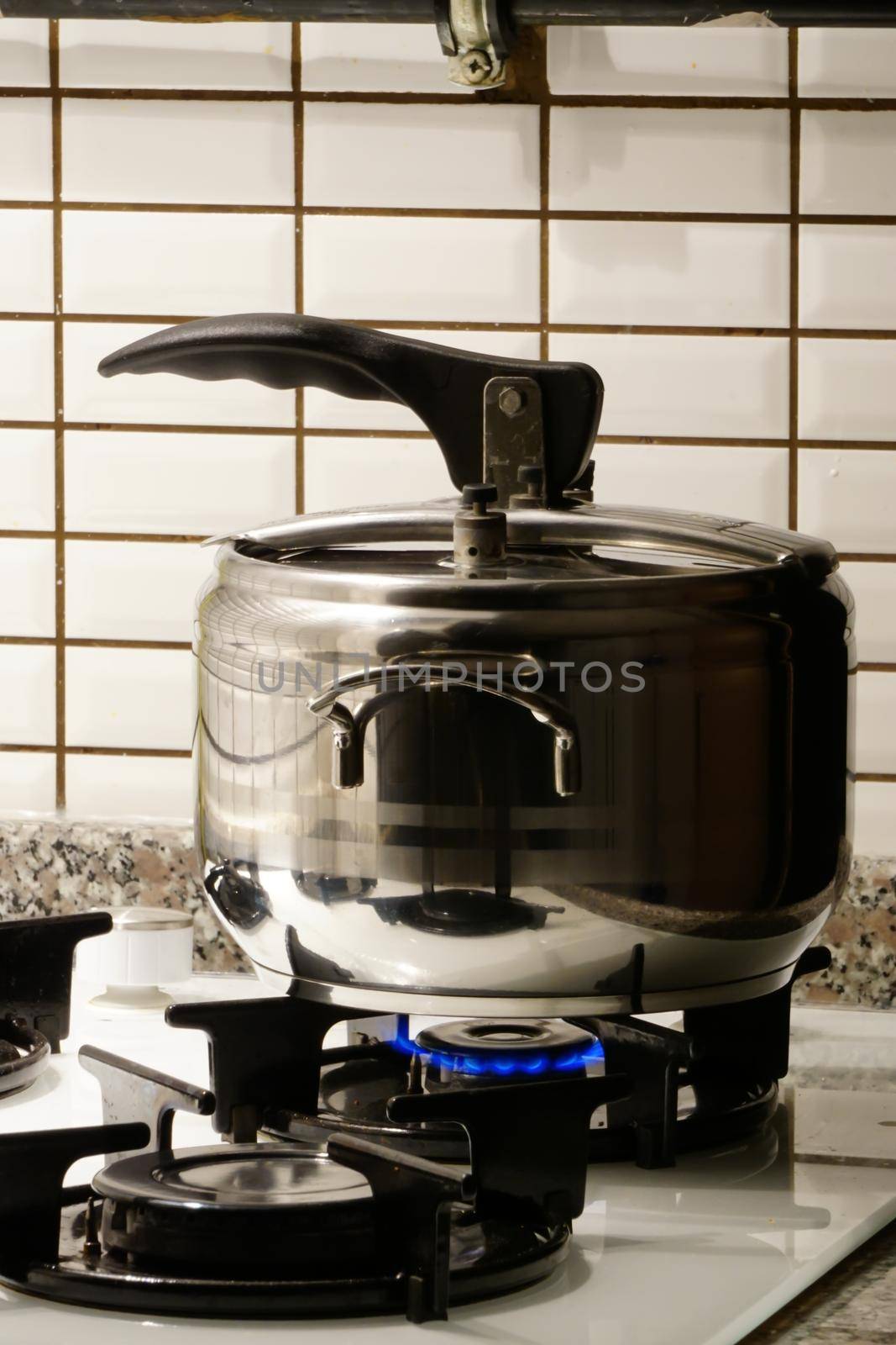 Pressure cooker in the kitchen