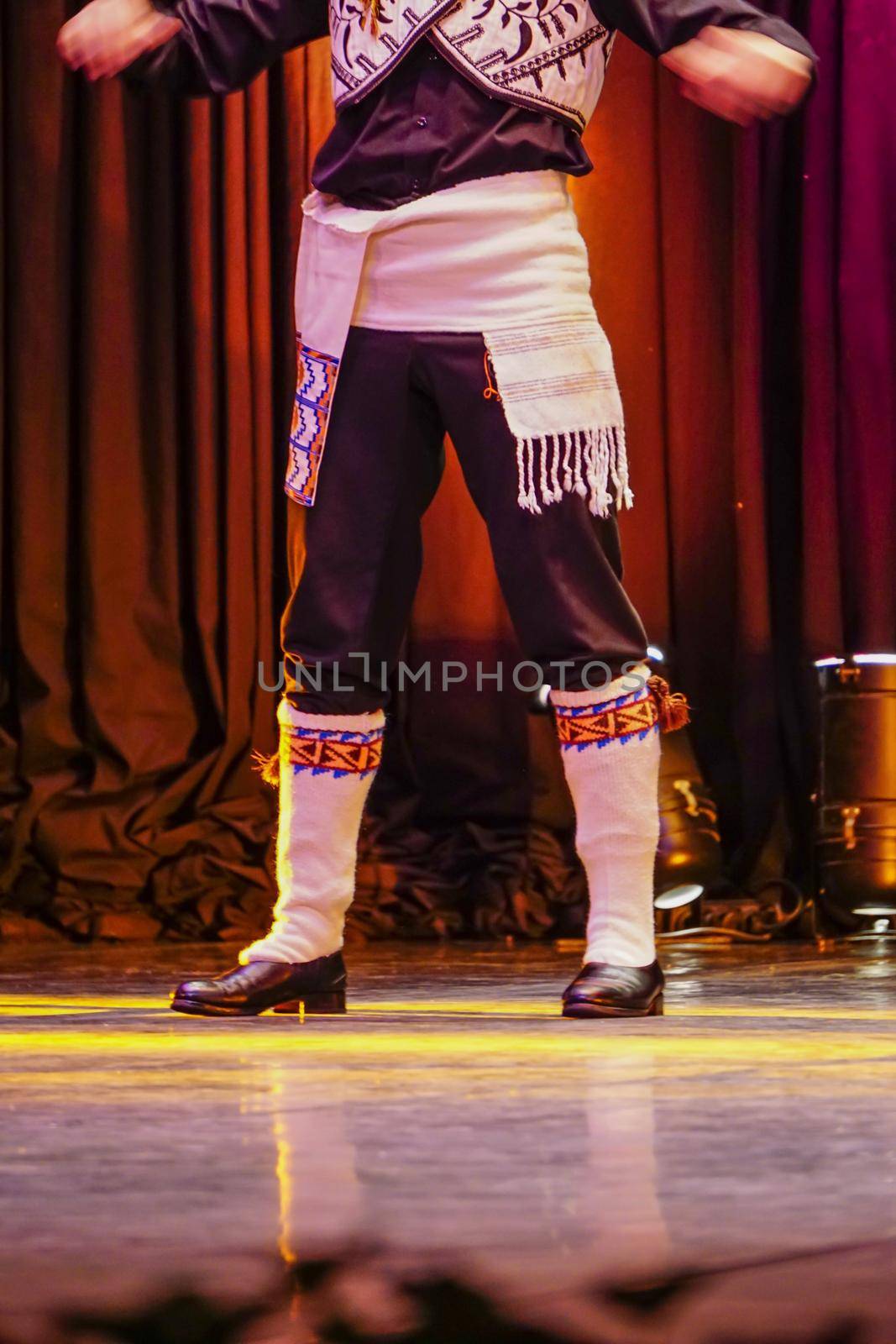 Turkish dancers blacksea dance performance with ethnic garments