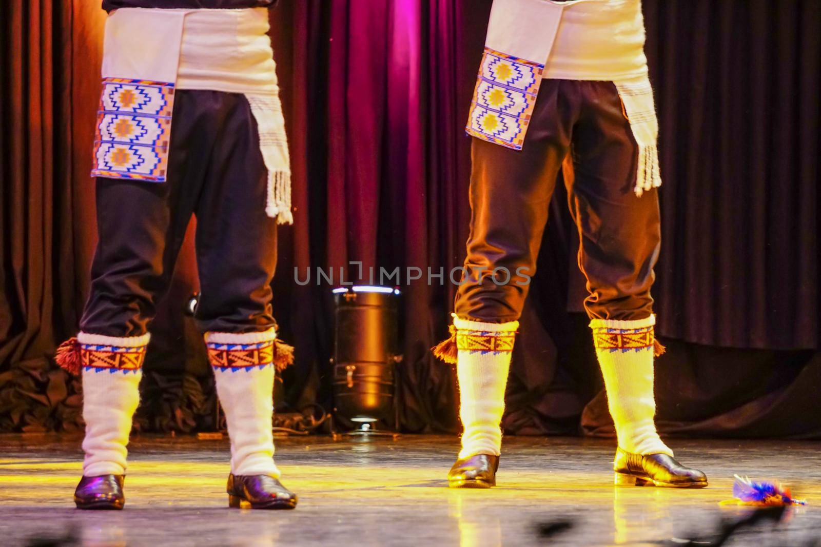 Turkish dancers blacksea dance performance with ethnic garments