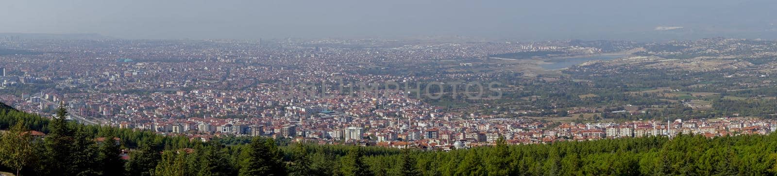 Denizli panoramic view from above