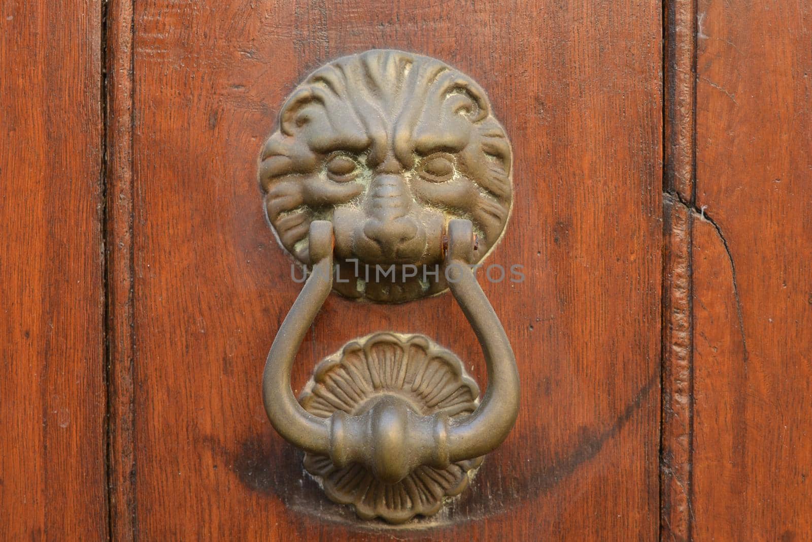 Vintage old knock on a wooden door