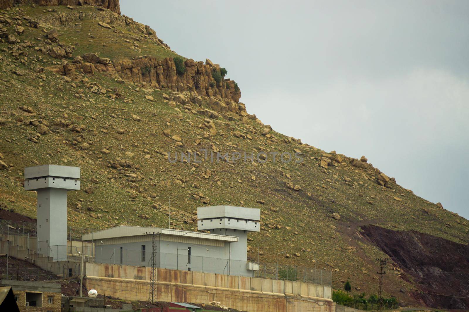 8 May 2022 Mardin Turkey. Mountain police station known as Castle station in Mardin