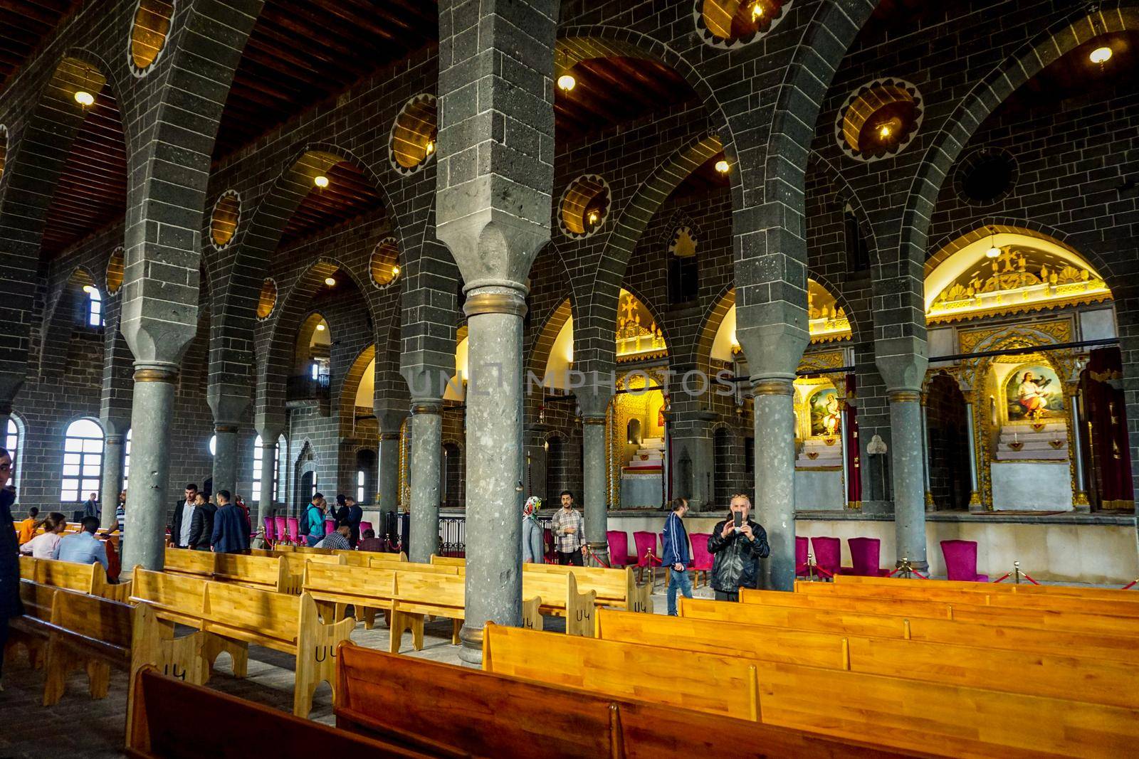 8 May 2022 Diyarbakir Turkey. Surp Giragos Armenian church in Diyarbakir