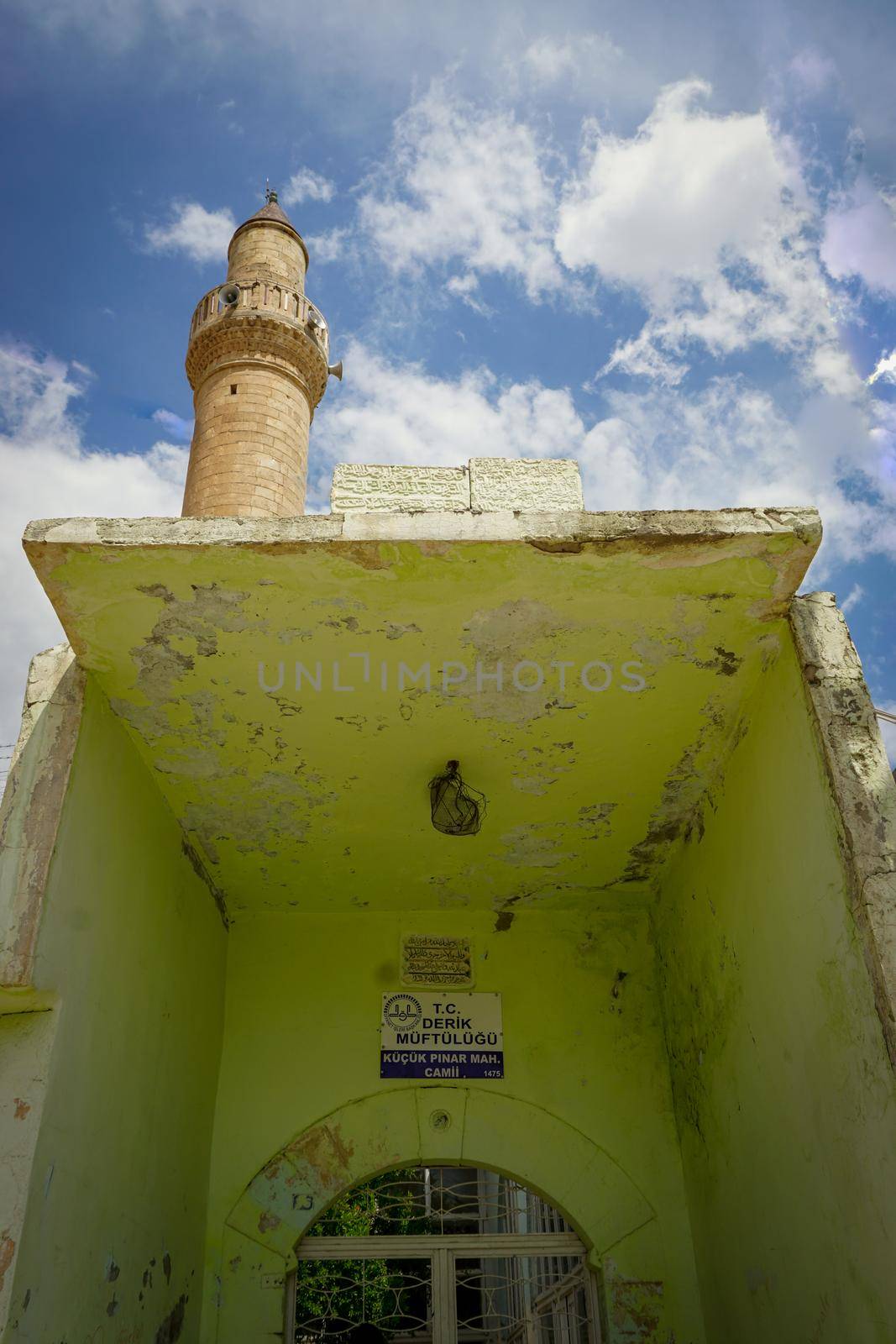 9 May 2022 Derik Mardin Turkey. Kucuk su Mosque in Derik Mardin Turkey