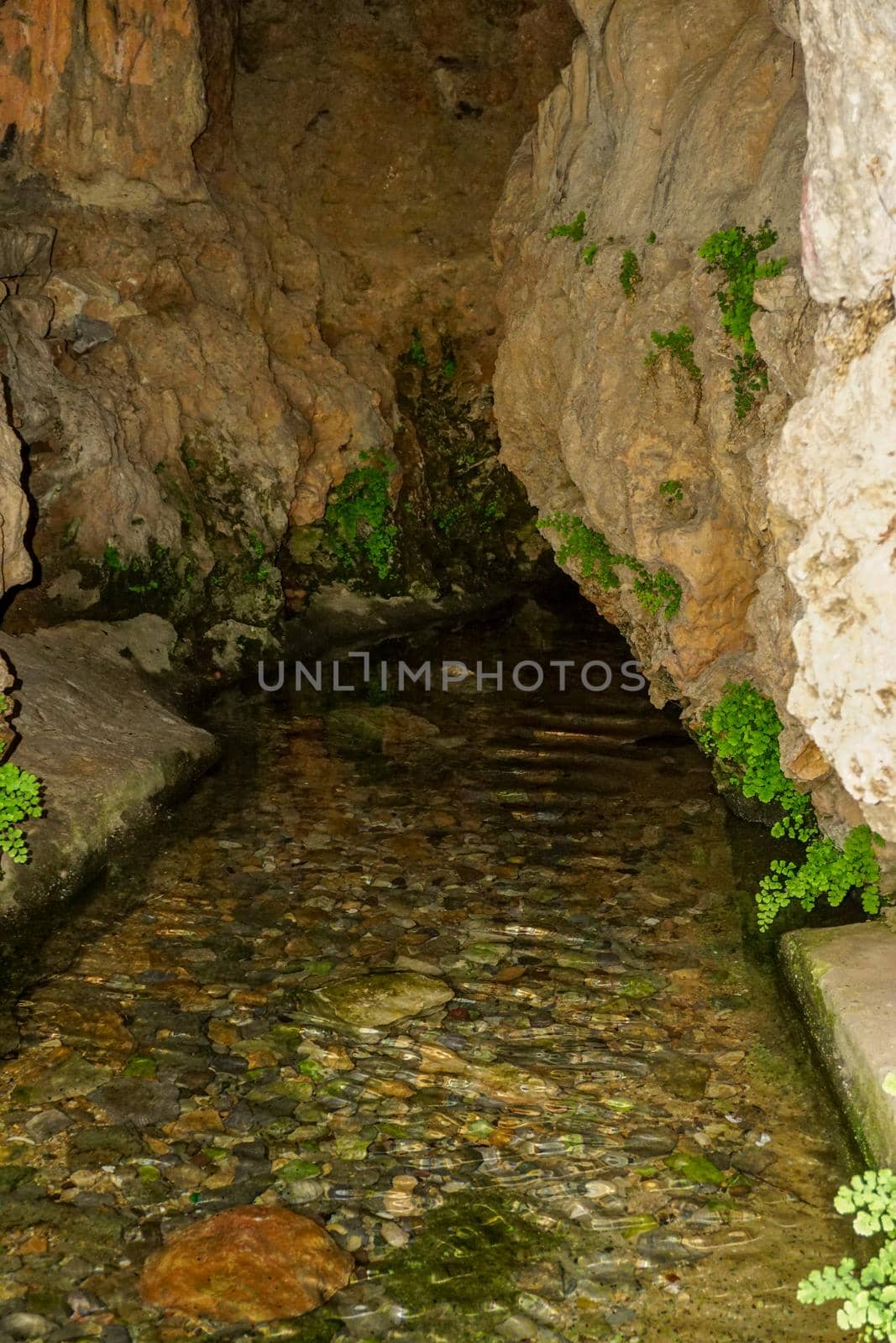 Gap waterfall pond in Derik Mardin Turkey