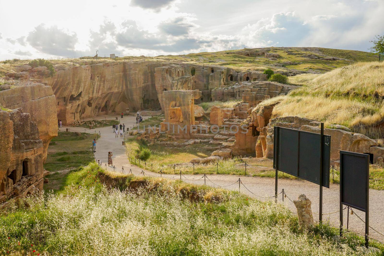 12 May 2022 Mardin Turkey. Dara antique city witn necropol and cistern of Eastern Roman Empire