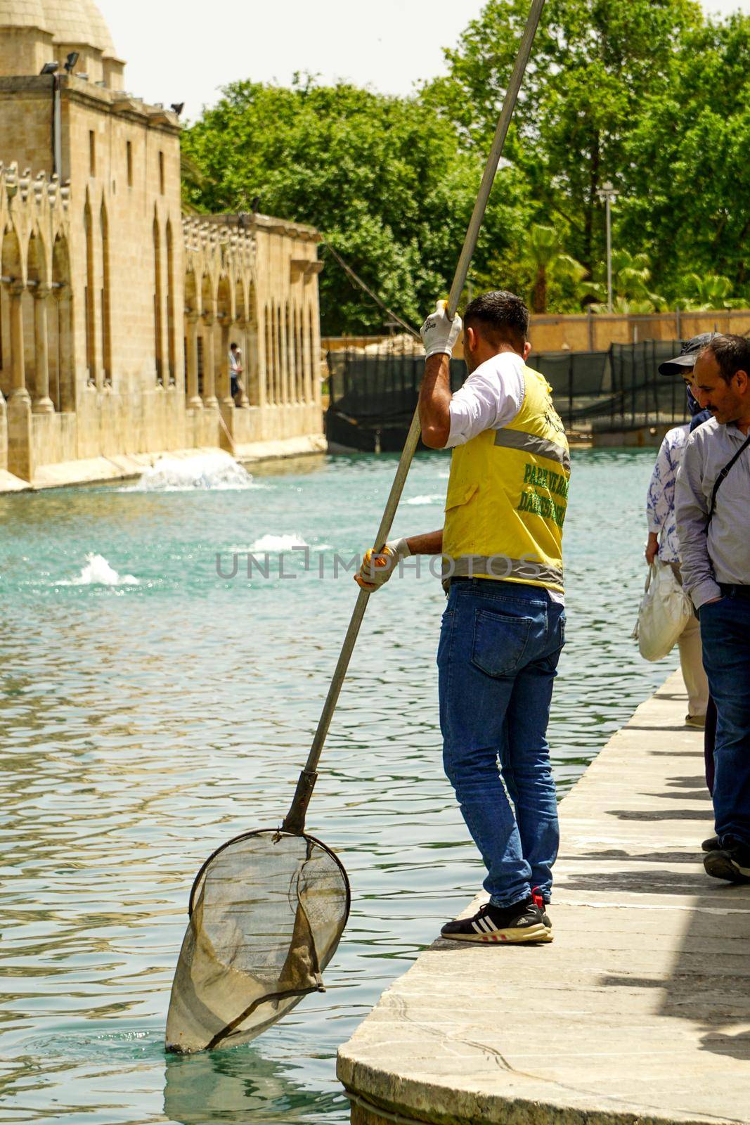 14 May 2022 Sanliurfa Turkey. Urfa Balikligol Halil ul Rahman mosque at Sanliurfa Turkey