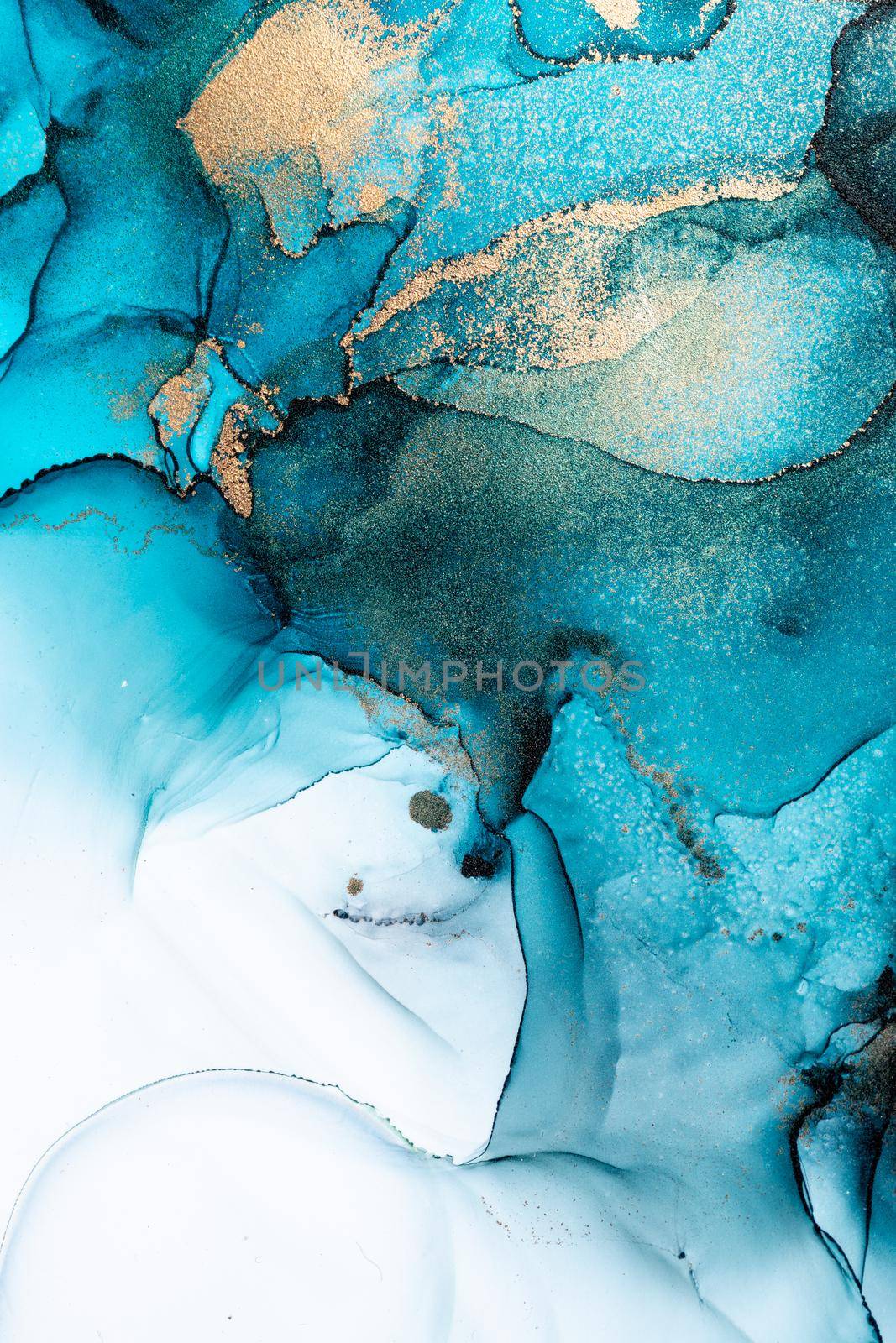 Marble ink abstract art from exquisite original painting for abstract background by biancoblue