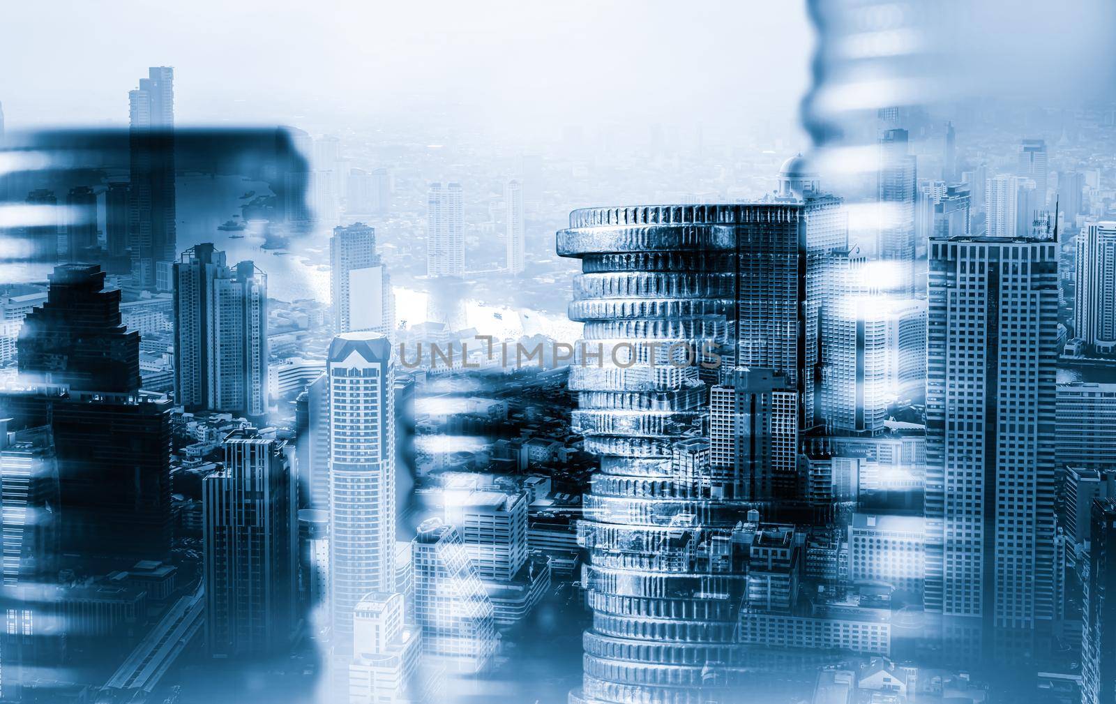 Finance and money technology background concept of business prosperity and asset by biancoblue