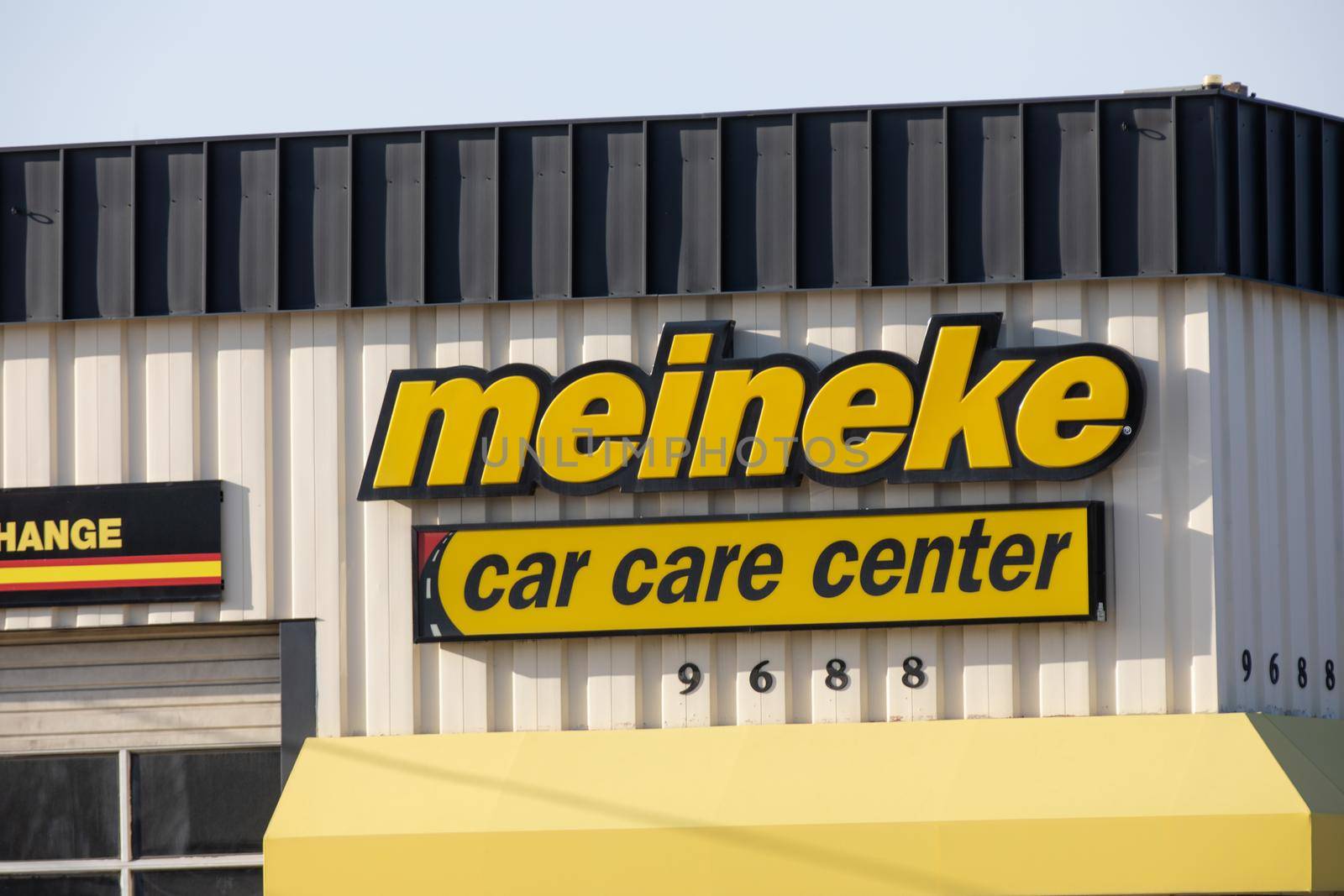 BOISE, IDAHO - MARCH 21, 2021: Sign for the Meineke car care center located in Boise, Idaho