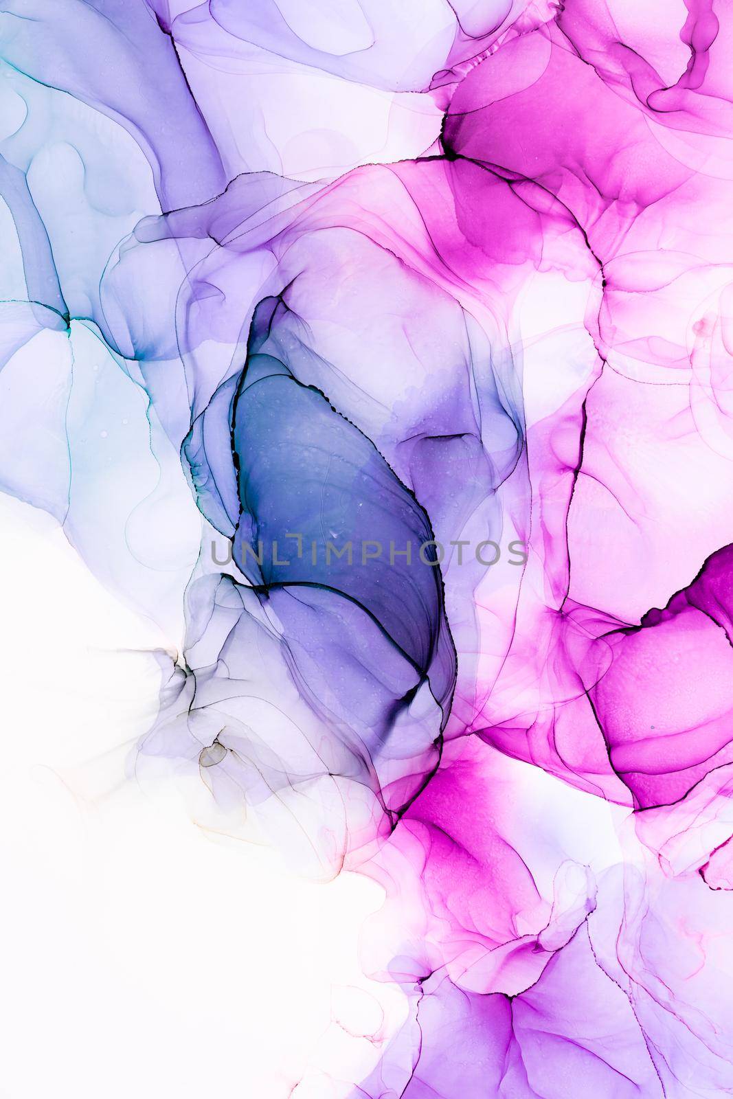 Marble ink abstract art from exquisite original painting for abstract background . Painting was painted on high quality paper texture to create smooth marble background pattern of ombre alcohol ink .