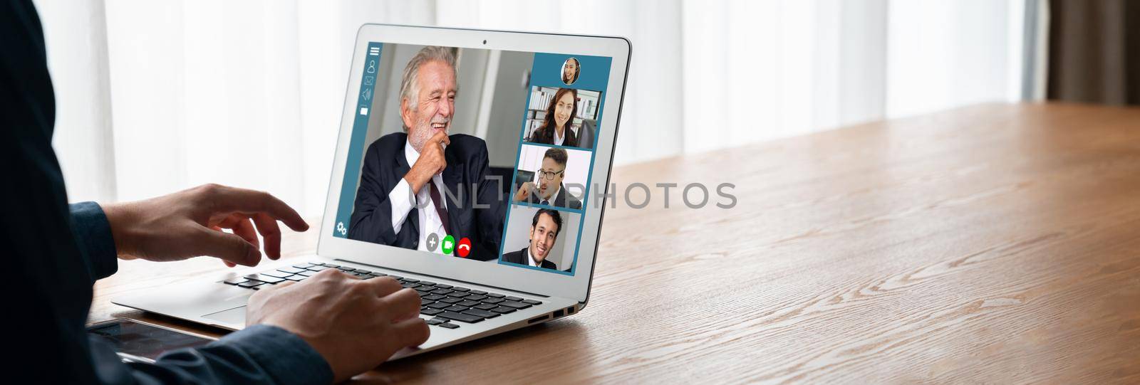 Business people on video conference for modish virtual group meeting of corprate business office workers