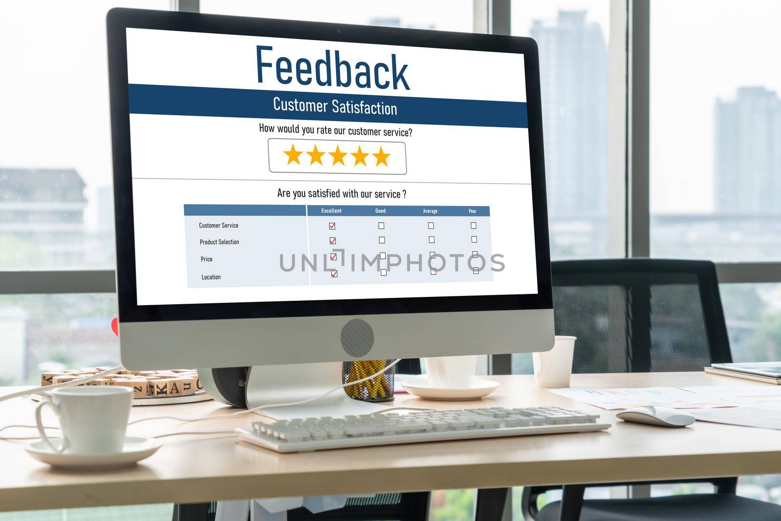 Customer feedback and review analysis by modish computer software by biancoblue