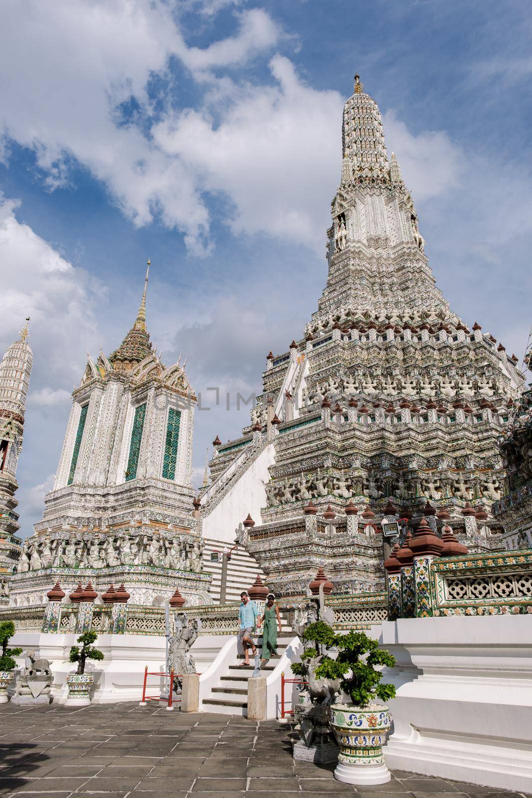 Wat Arun temple Bangkok Thailand, Temple of Dawn, Buddhist temple alongside Chao Phraya River by fokkebok