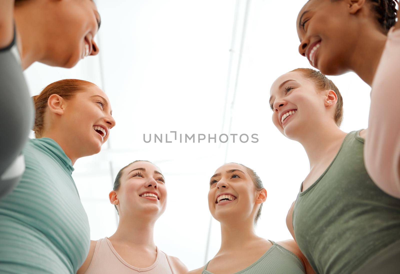 We actually love exercise, do you. a group women standing together in their workout clothes