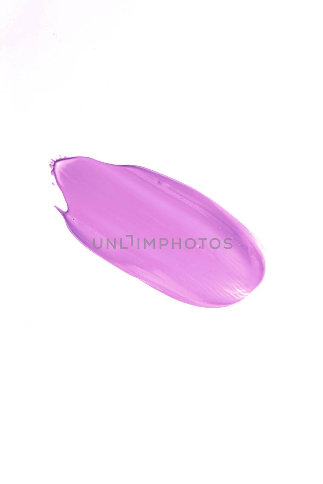 Pastel purple beauty swatch, skincare and makeup cosmetic product sample texture isolated on white background, make-up smudge, cream cosmetics smear or paint brush stroke closeup