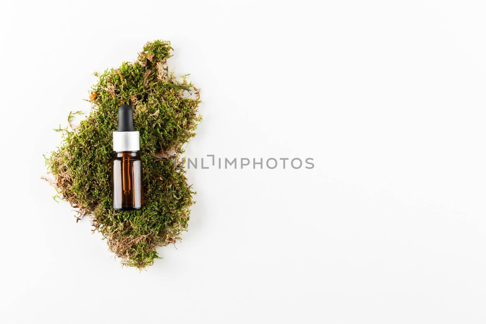 concept of ecological cosmetics without plastic with copy space on white background