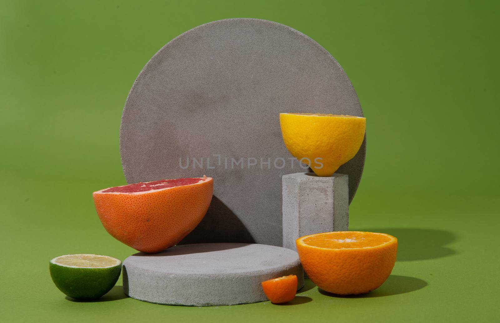 mock up with citrus fruits. High quality photo