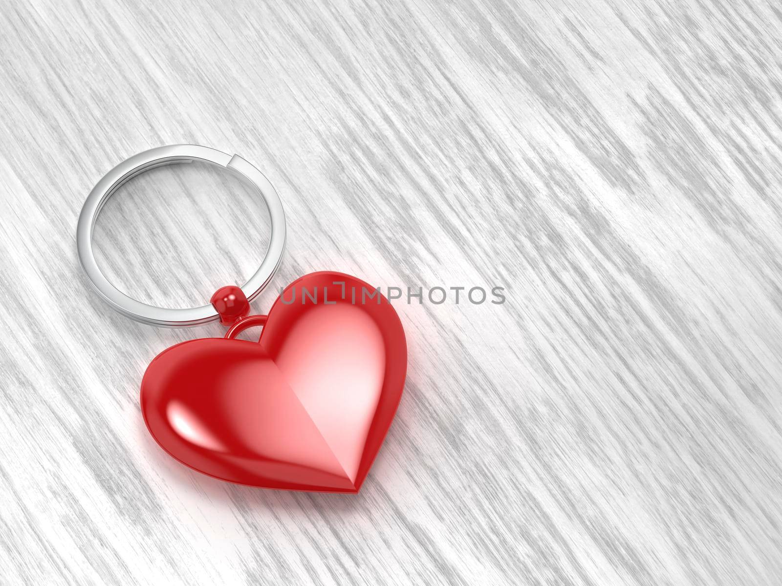 Keyring with shiny red heart
 by magraphics