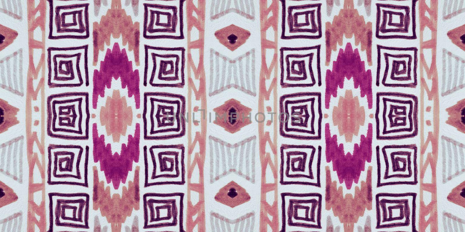 Grunge tribal ribbon. Traditional maya design for fabric. Mexico native illustration. Hand drawn tribal ribbon. Seamless ethnic pattern. Vintage aztec background. Abstract navajo print.