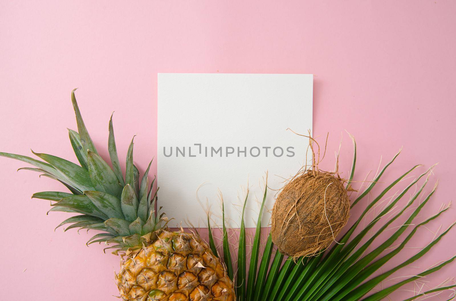 tropical fruits background with copy space by maramorosz