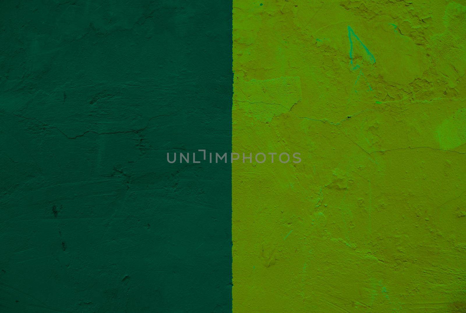 Wall Painted Two Tone. Texture background of two tones: green and light green with a minimal concept.