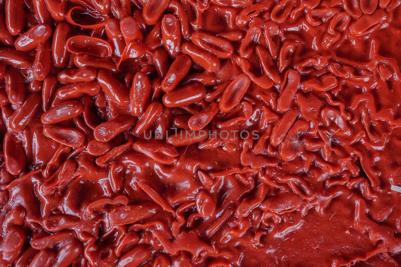 Gelatin capsules of fish oil close-up. Medicine, healthcare or pharmacy concept. Waste production of gelatin capsules close-up.