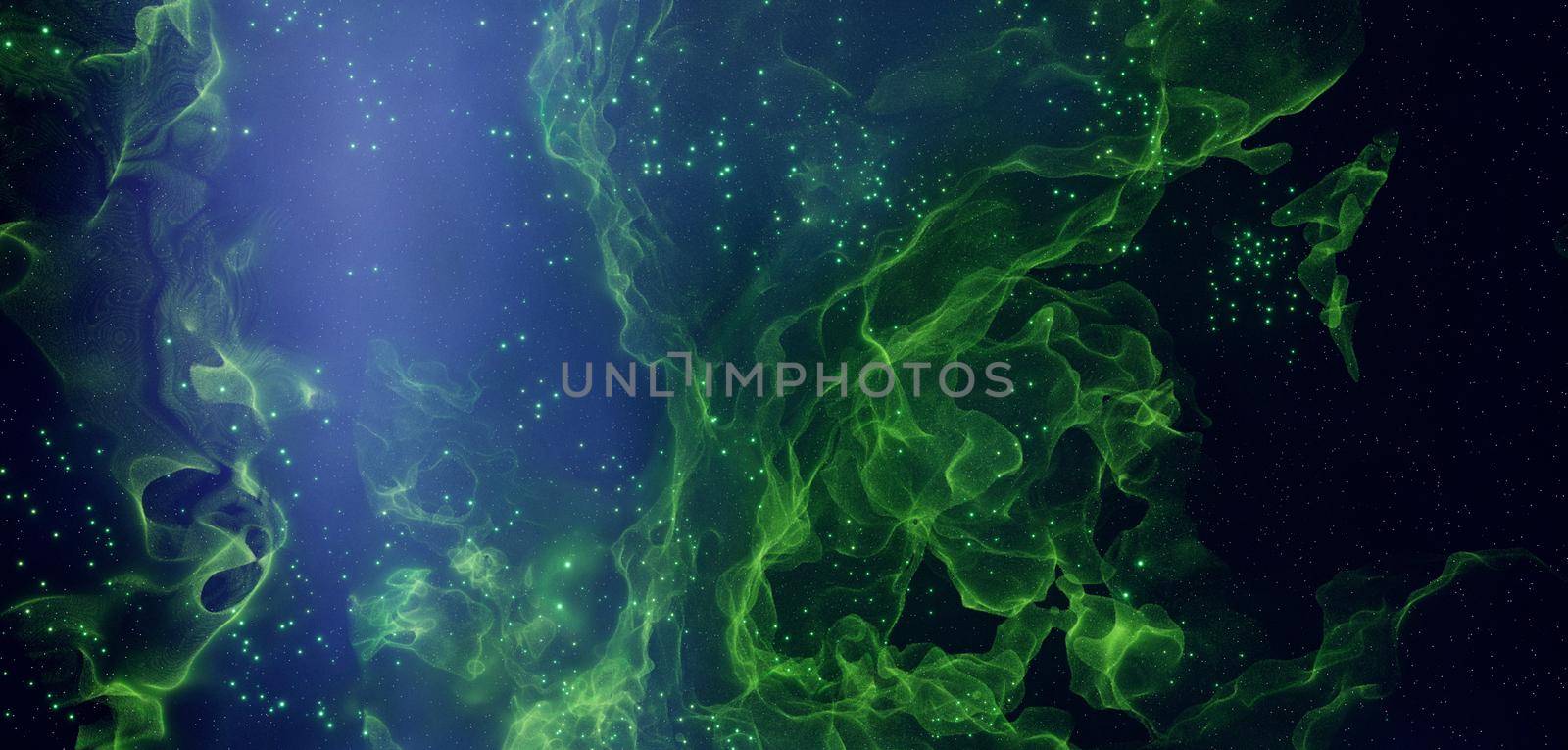Abstract Fantasy Abstract Fantastic Space Of The Universe colourful Olive Green Banner Background ,,