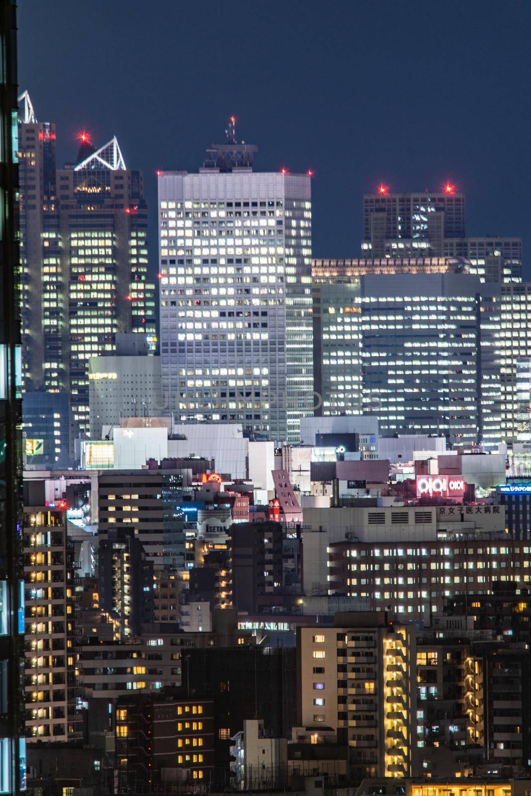 Night view of Shinjuku (shoot from Bunkyo Civic Center). Shooting Location: Tokyo metropolitan area