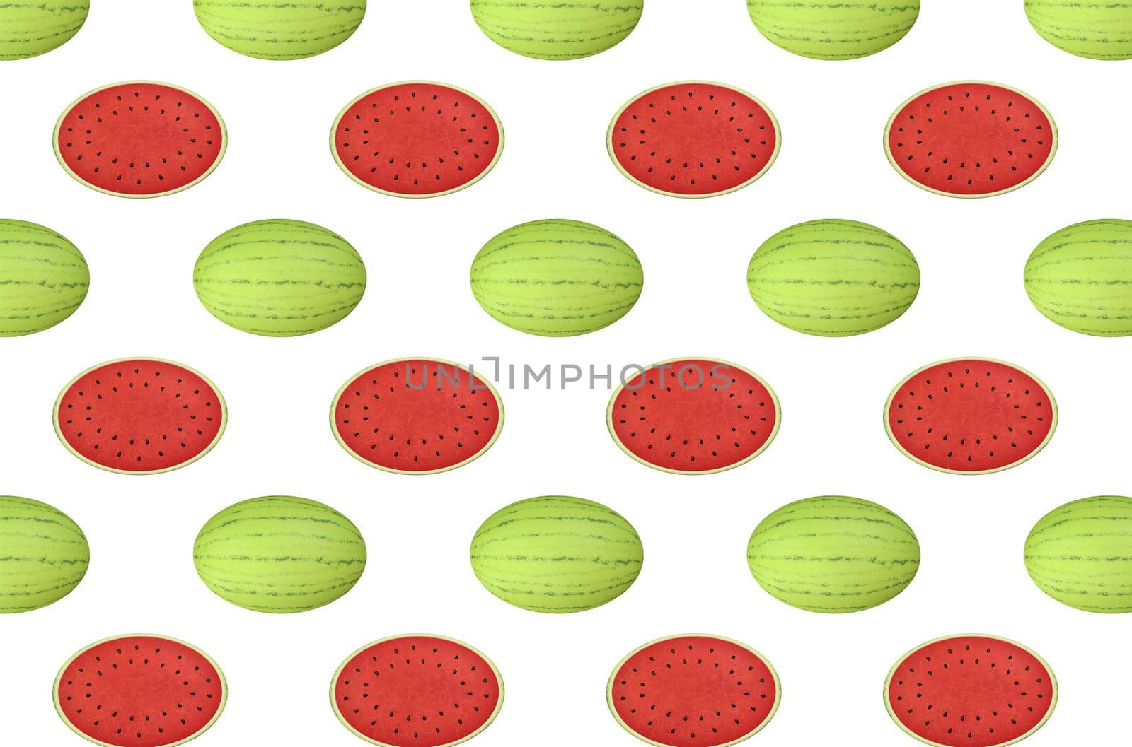 Watermelon pattern design. Great for fabric, textile, wrapping paper. 3d-rendering by KCreeper