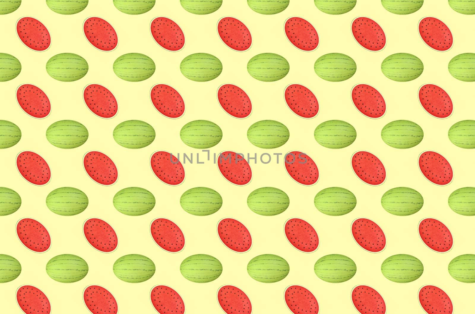 Watermelon pattern design. Great for fabric, textile, wrapping paper. 3d-rendering.