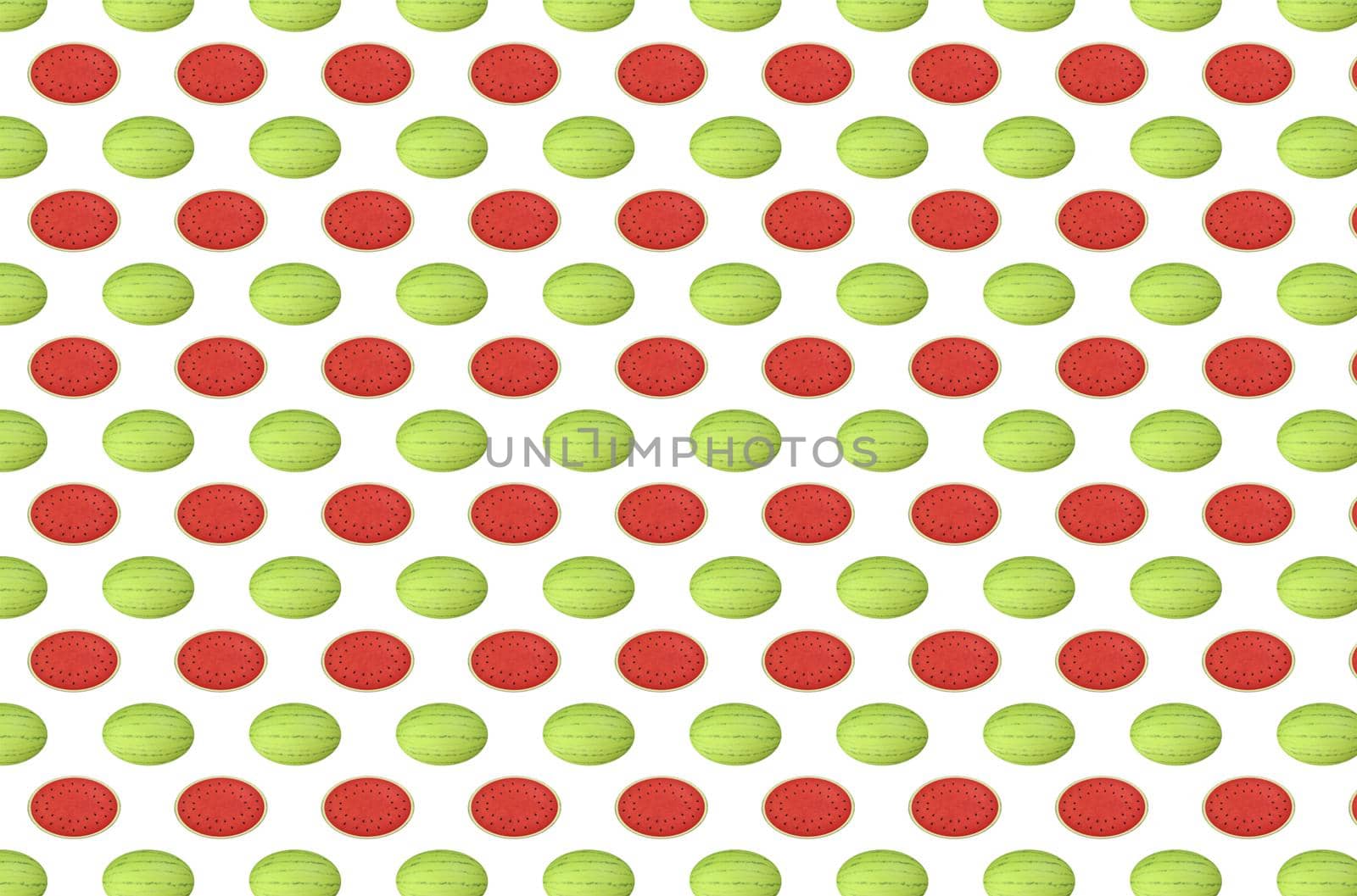 Watermelon pattern design. Great for fabric, textile, wrapping paper. 3d-rendering by KCreeper