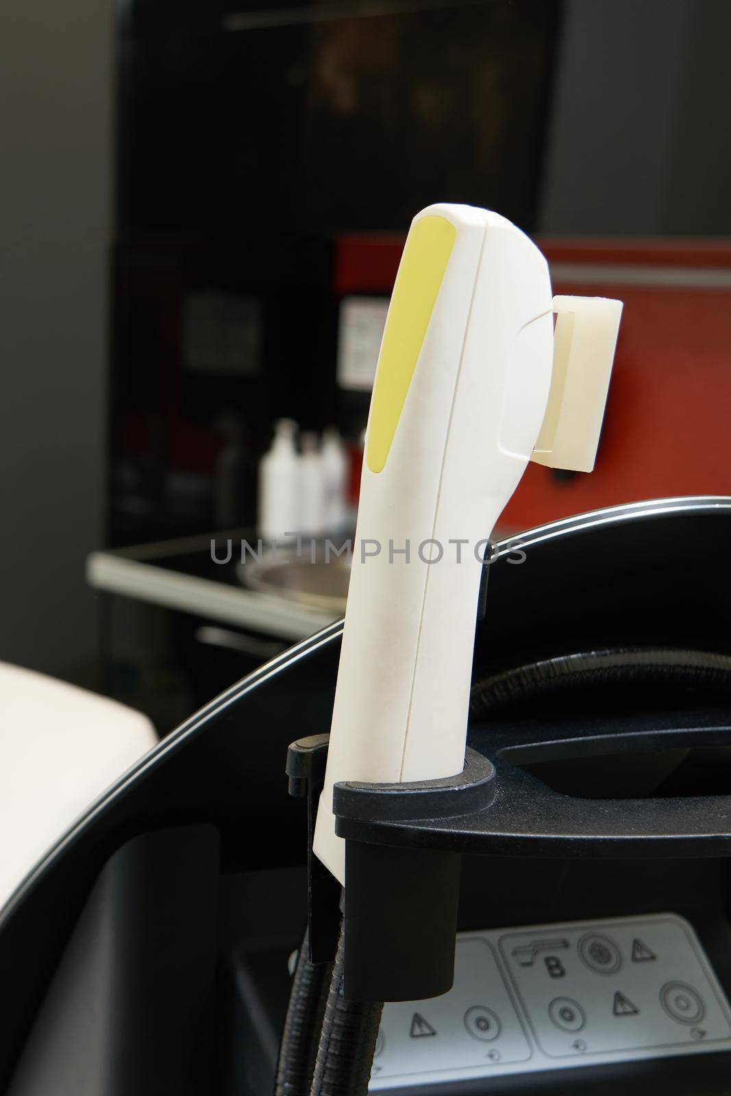 Nozzle of a cosmetology equipment. Cosmetology clinic. Medical equipment