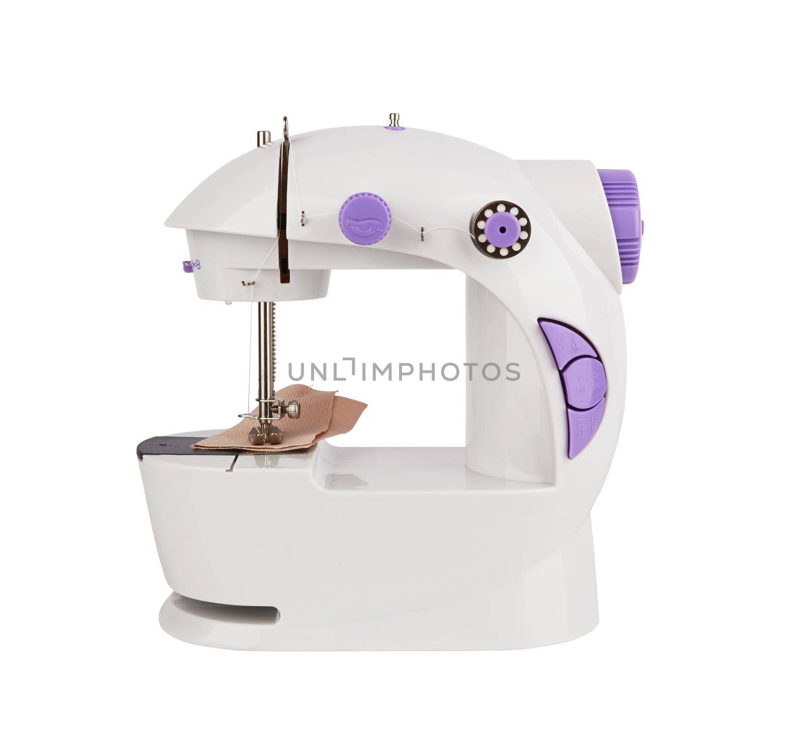 Sewing machine isolated on a white background