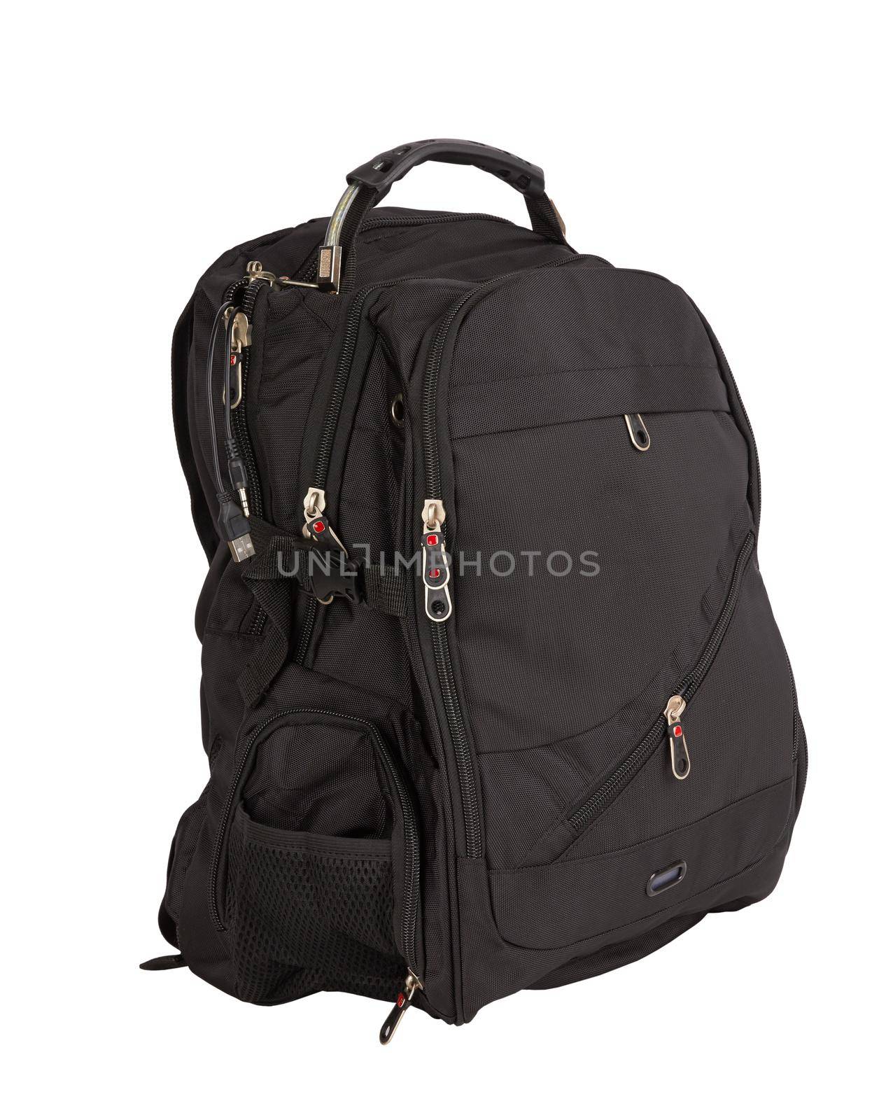 Big backpack for travel isolate on a white background