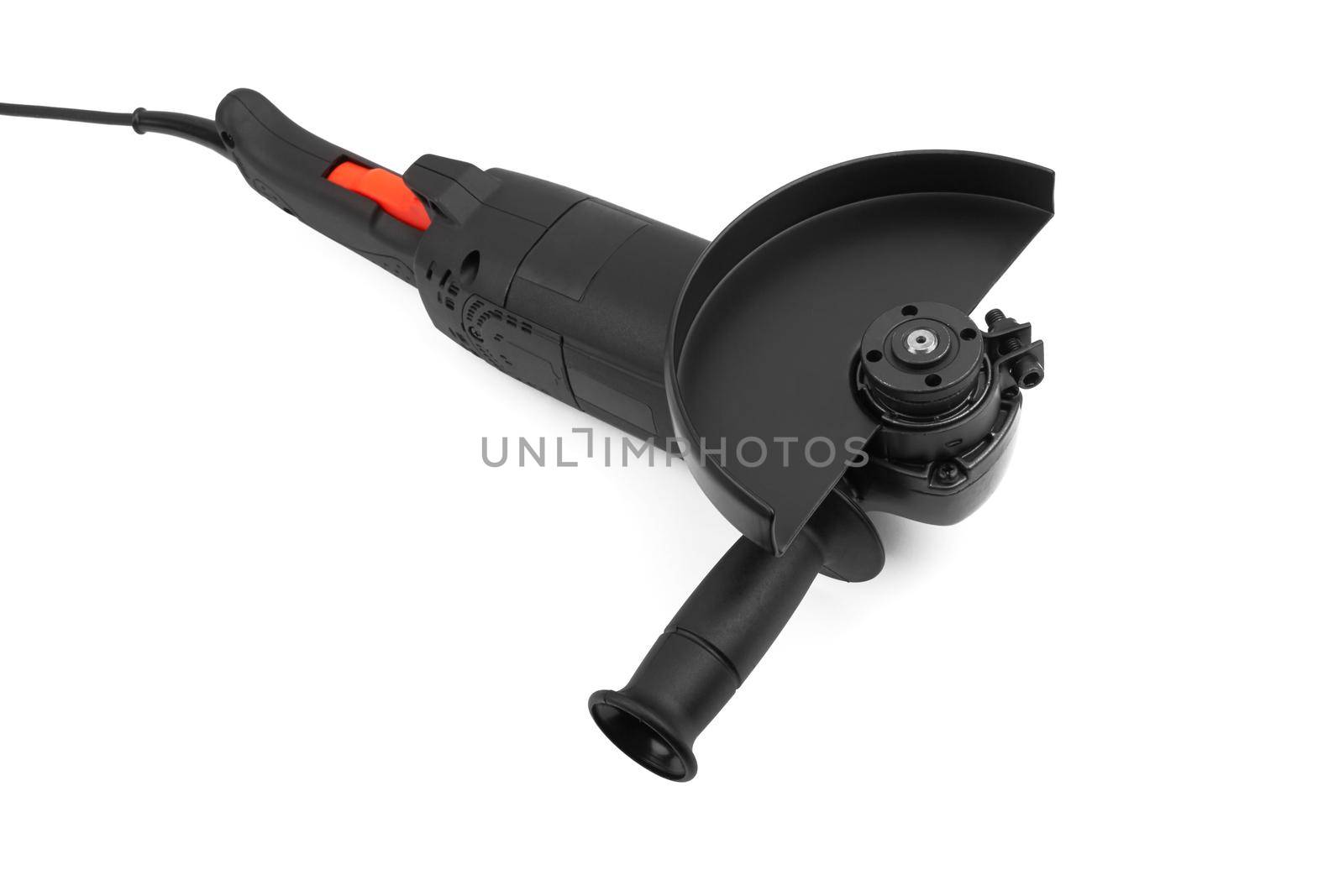 Angle grinder tool isolated on a white background