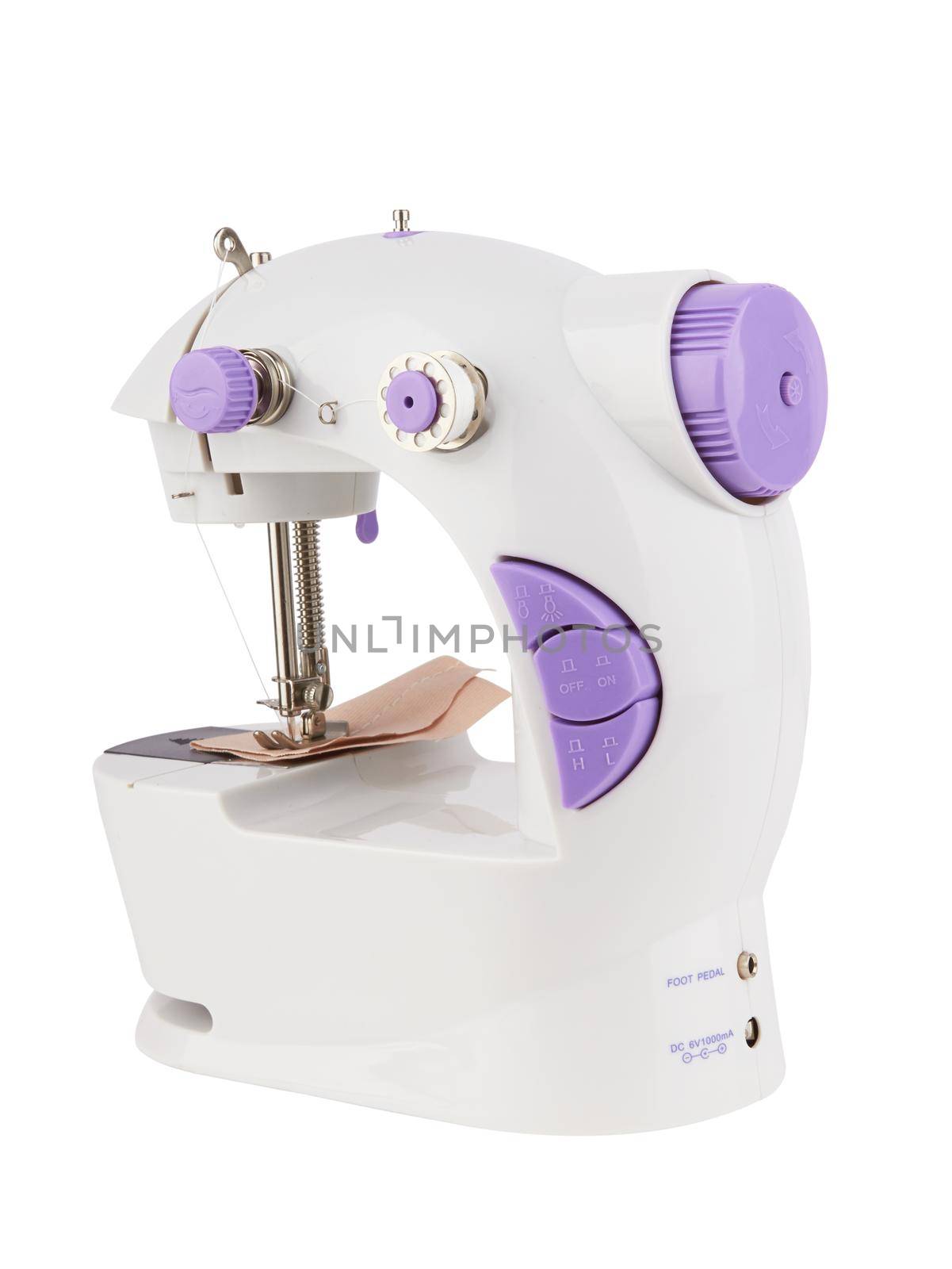 Sewing machine isolated on a white background