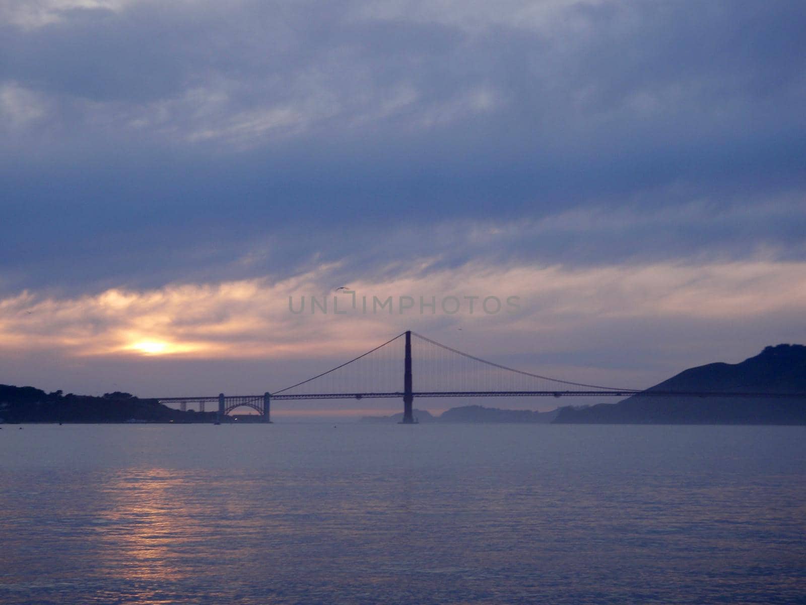 Sunset over San Francisco Bay and the Golden Gate Bridge  by EricGBVD