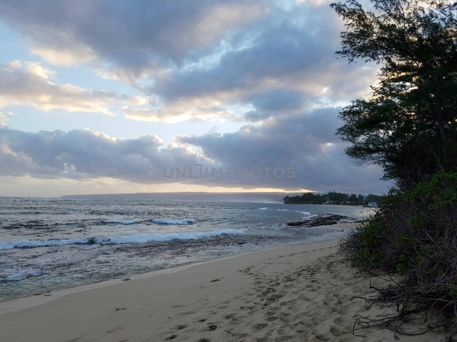 Camp Mokuleia Beach at Dusk by EricGBVD