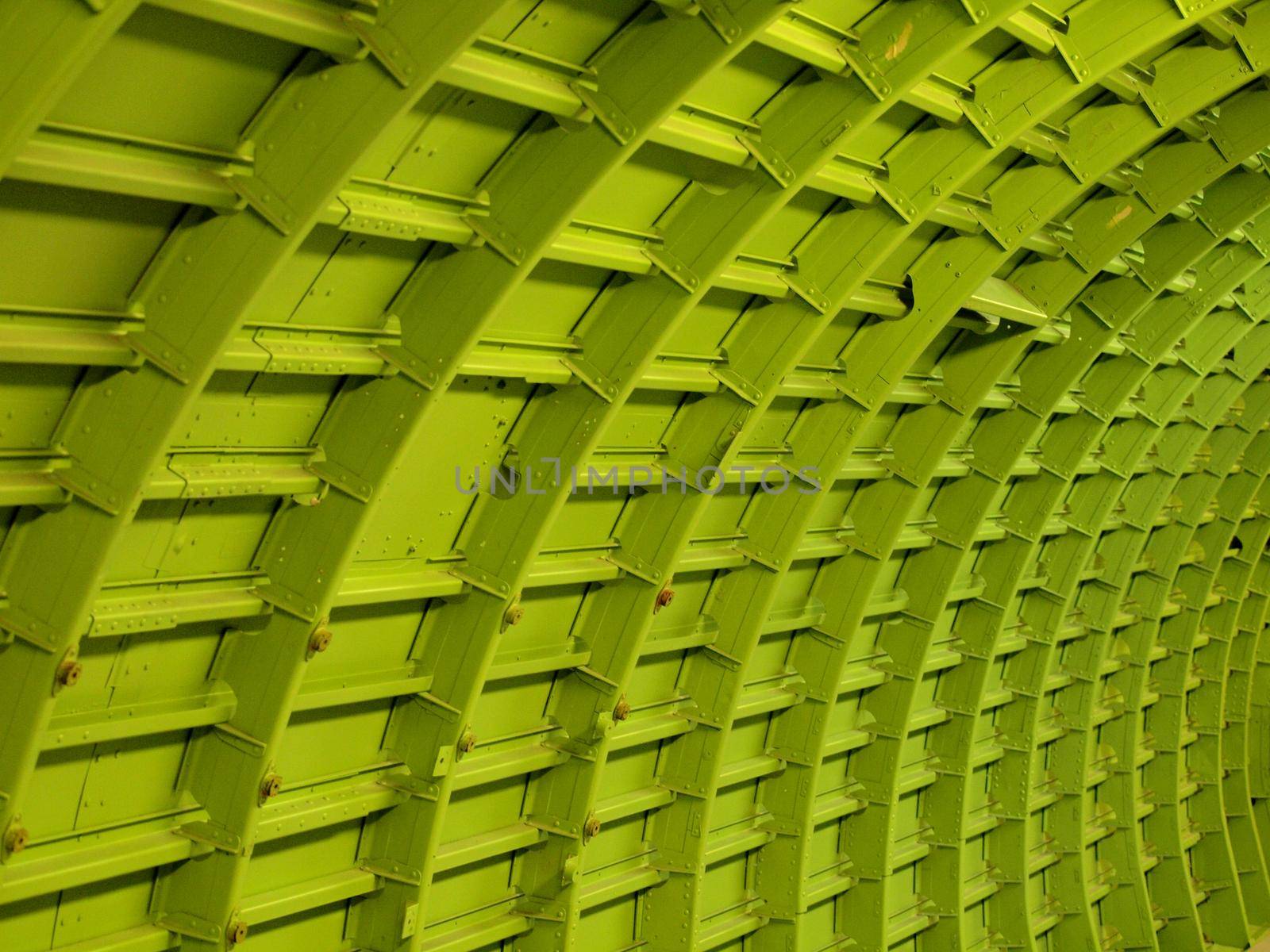Green Curved Metal Plane interior by EricGBVD