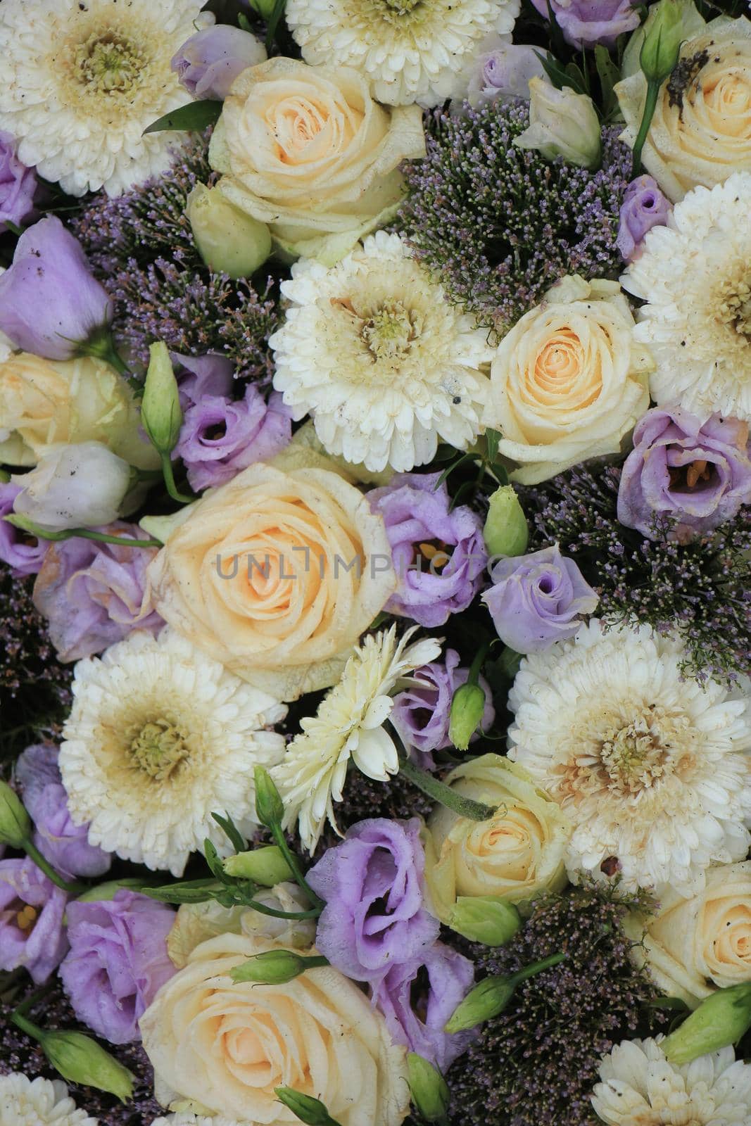 Purple and white wedding flowers by studioportosabbia