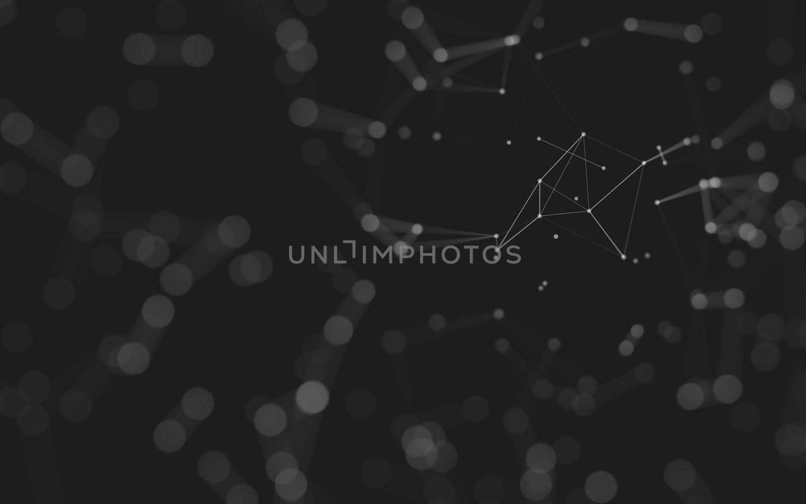 Abstract background. Molecules technology with polygonal shapes, connecting dots and lines. Connection structure. Big data visualization.  by teerawit