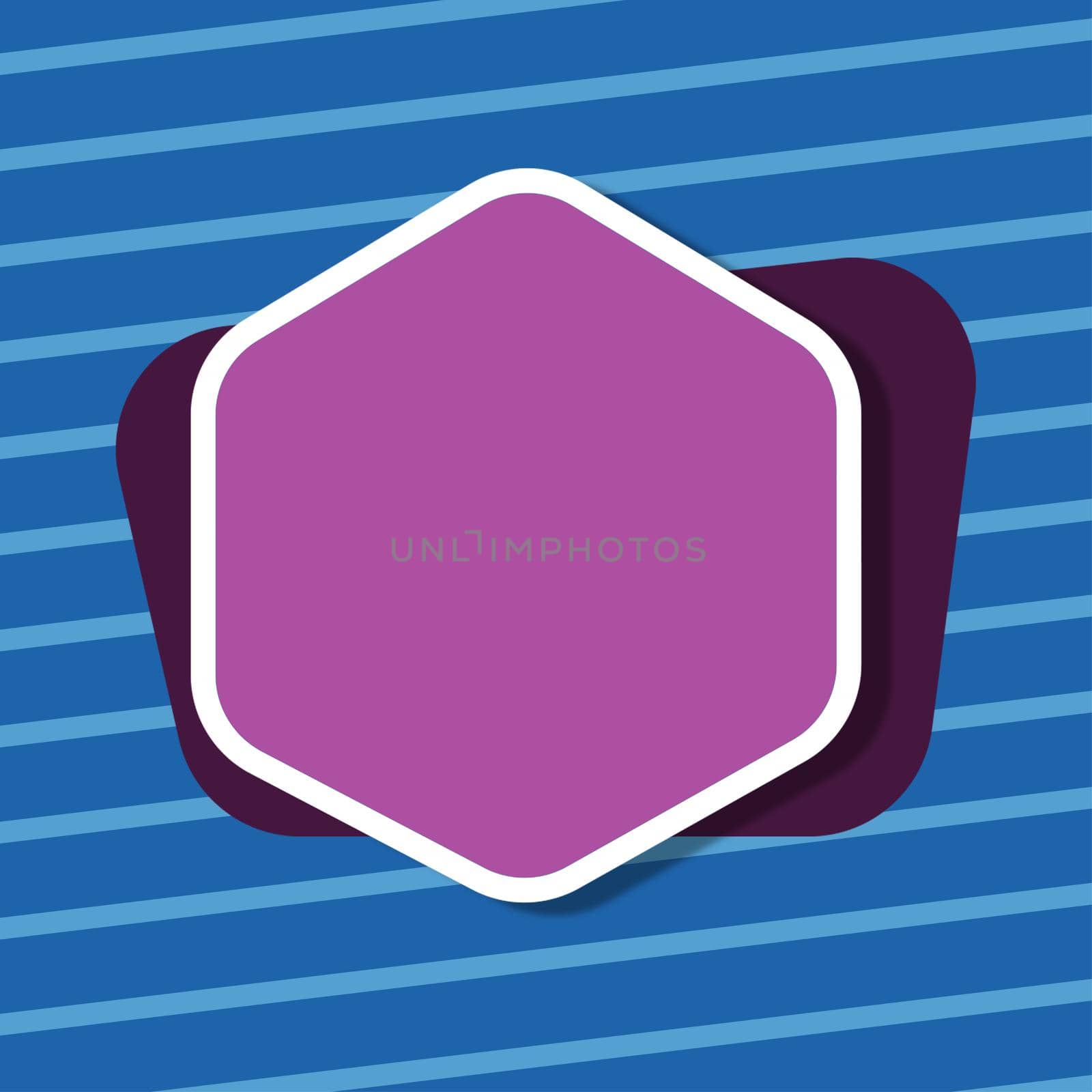 Blank Hexagon And Rectangular Shapes For Promotion Of Business.